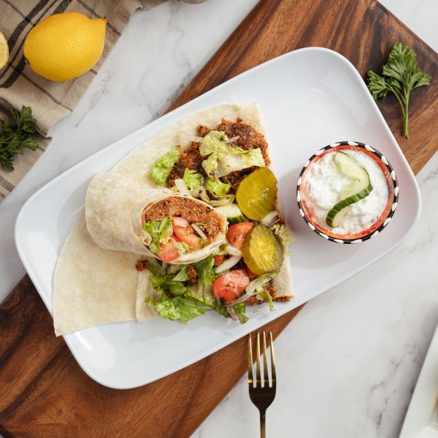 5. Cig Kofte Vegan Spicy Wrap Platter